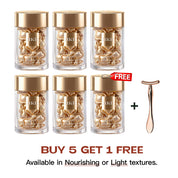 HKH Buy 5 Get 1 Free Plant Retinol TIME CAPSULE 6 Bottles Plus Rose Gold Facial Roller Bundle